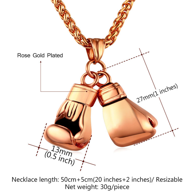 Personalized fashion boxing necklace