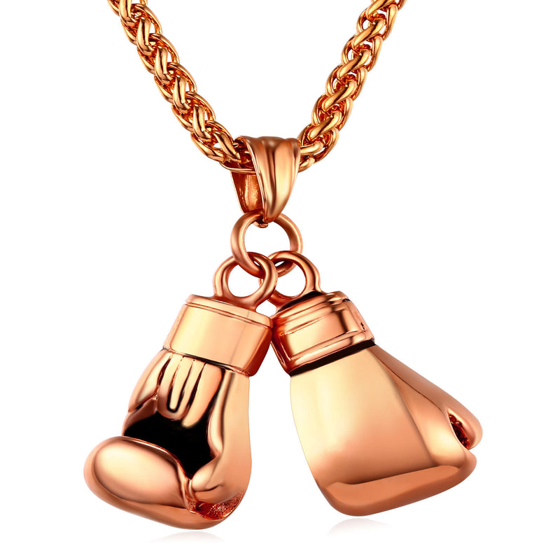 Personalized fashion boxing necklace