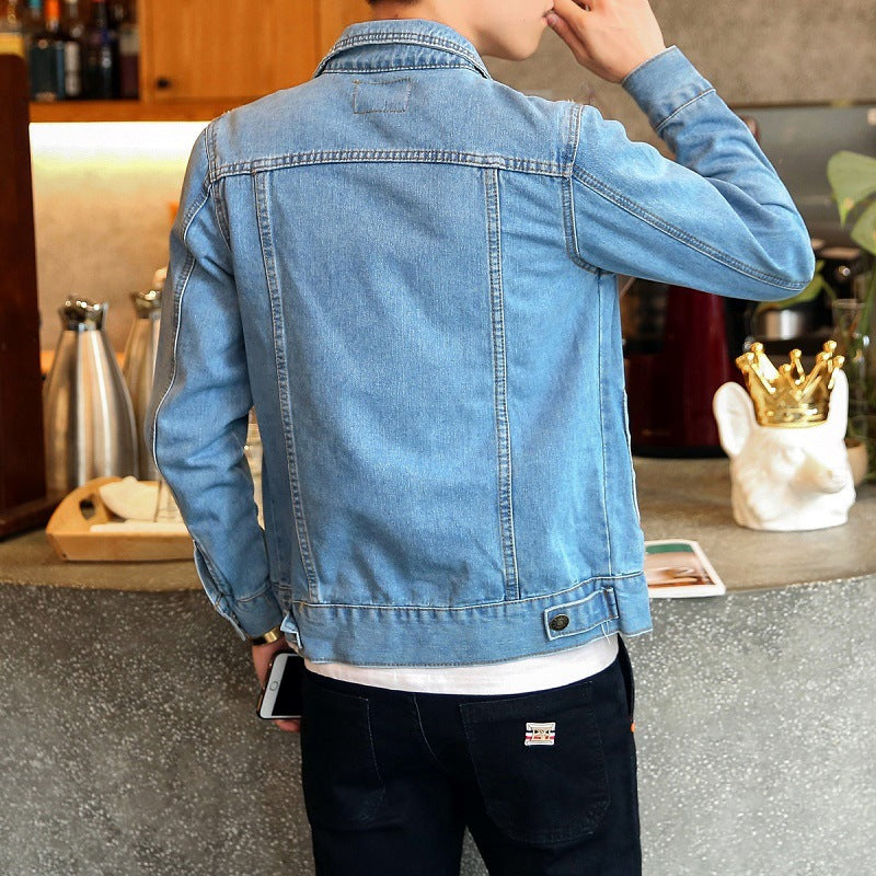 Denim Jacket Male Couple Motorcycle Jacket