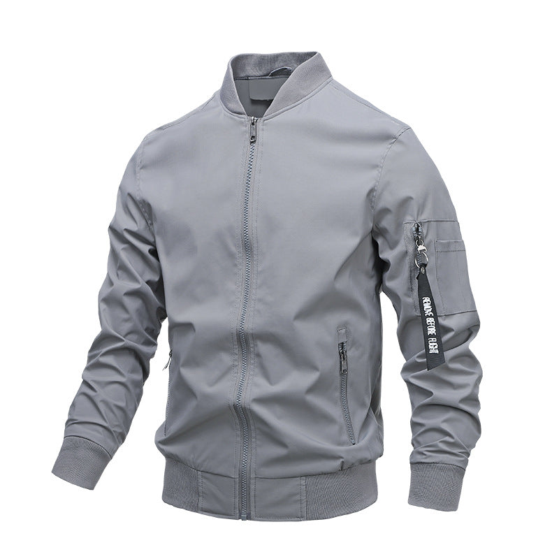 Jacket Solid Color Spring And Autumn Men's Jacket