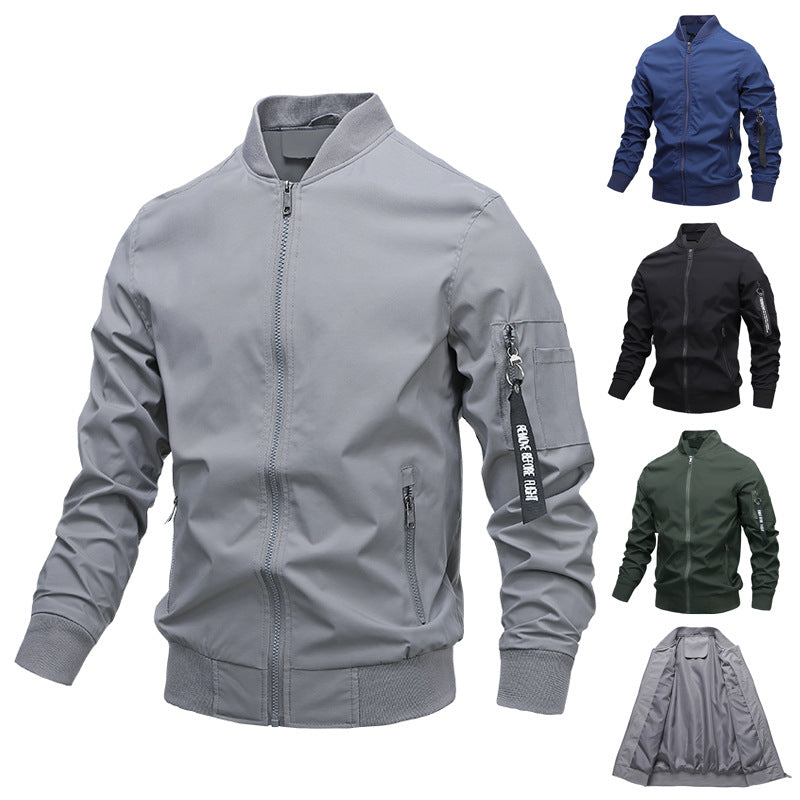 Jacket Solid Color Spring And Autumn Men's Jacket