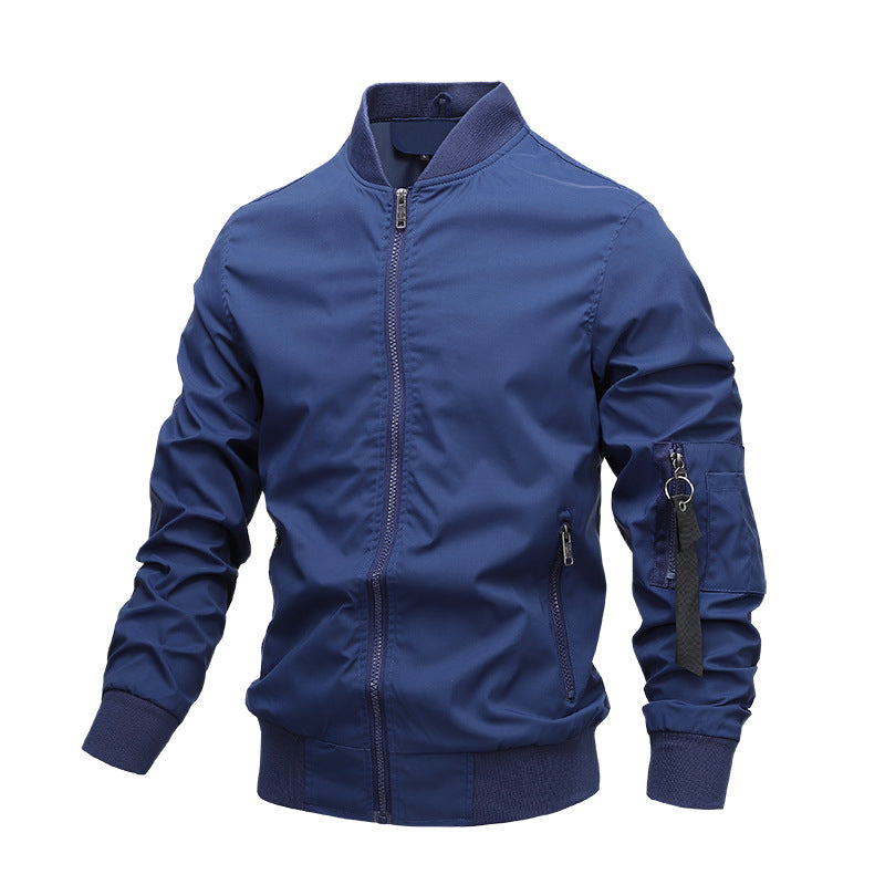 Jacket Solid Color Spring And Autumn Men's Jacket