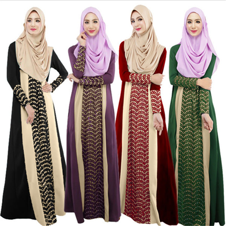 Muslim Fashion Long Sleeve Dress National Dress