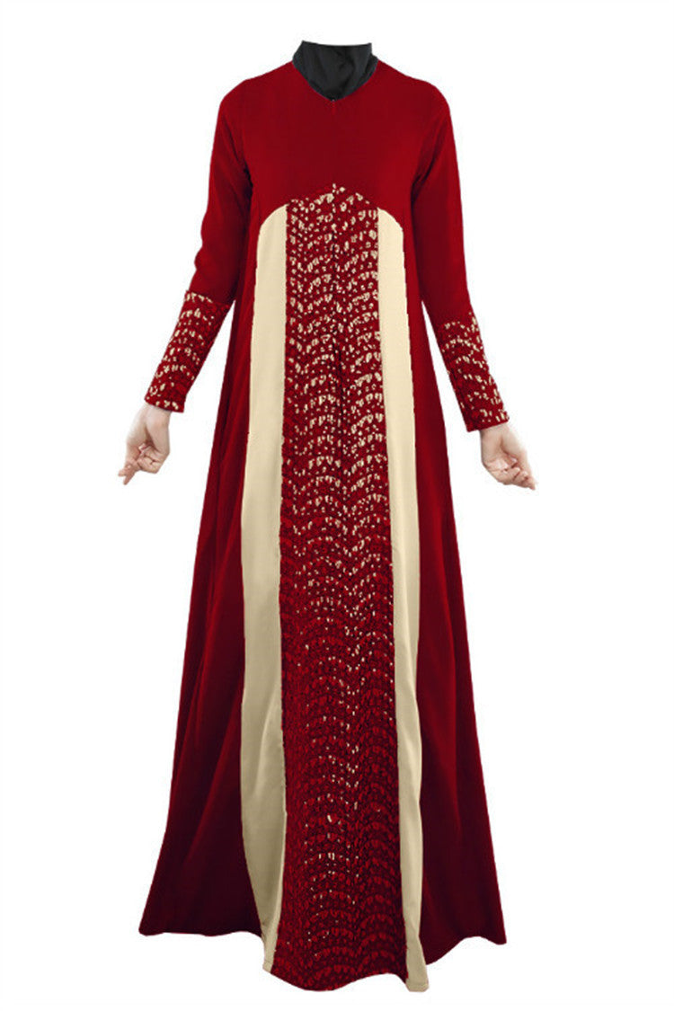 Muslim Fashion Long Sleeve Dress National Dress