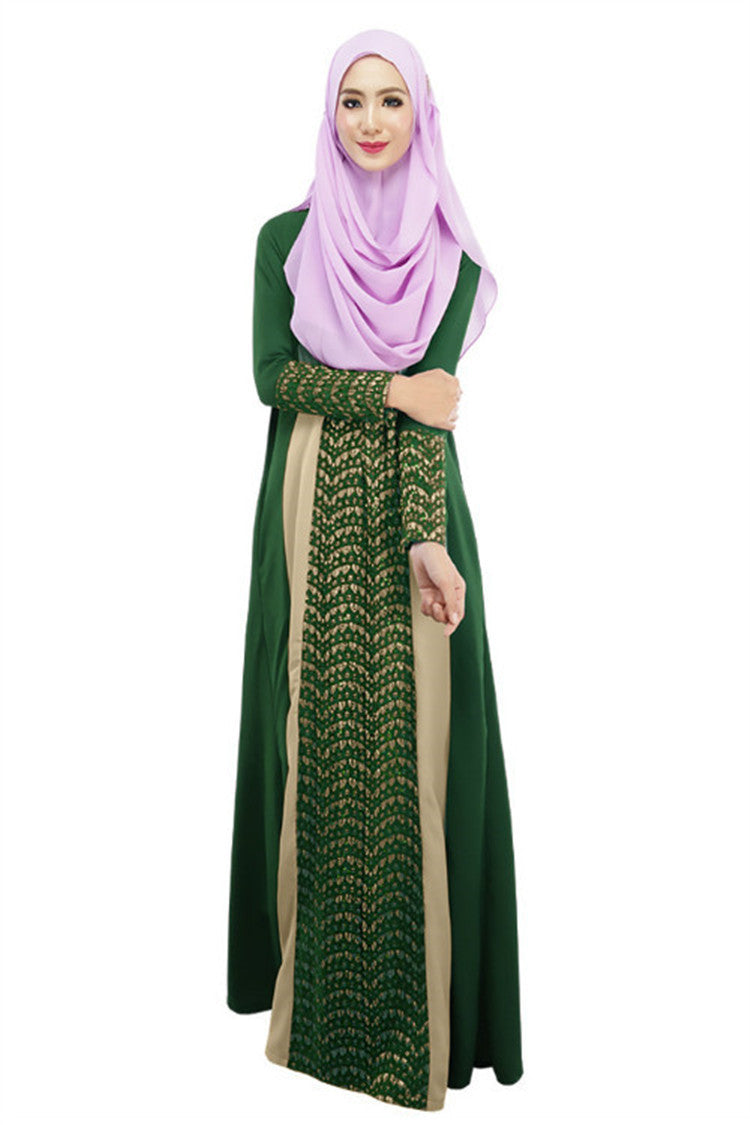 Muslim Fashion Long Sleeve Dress National Dress