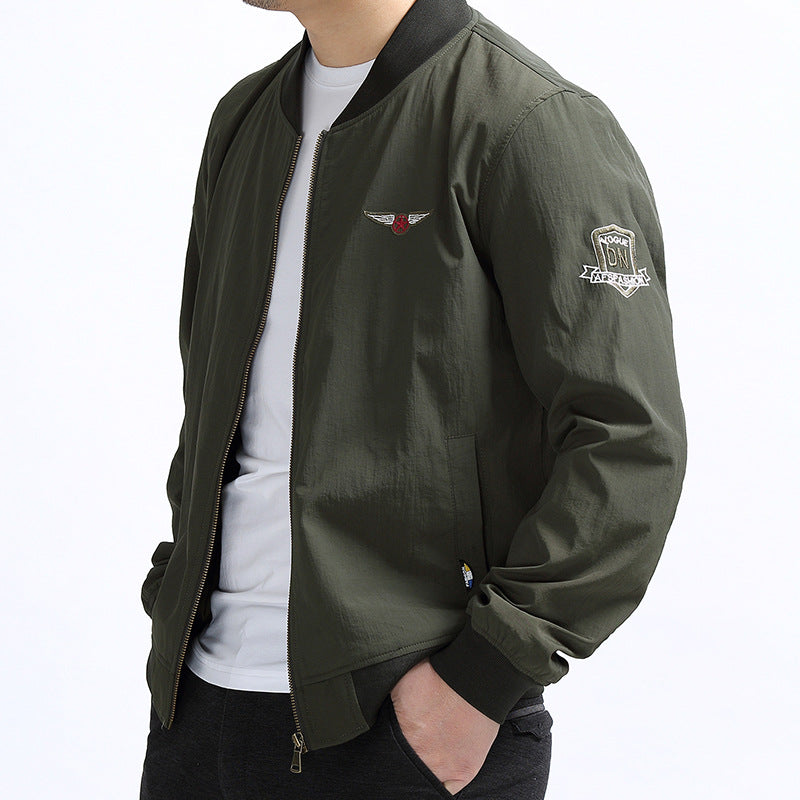 Loose Thin Baseball Uniform Jacket Extra Large