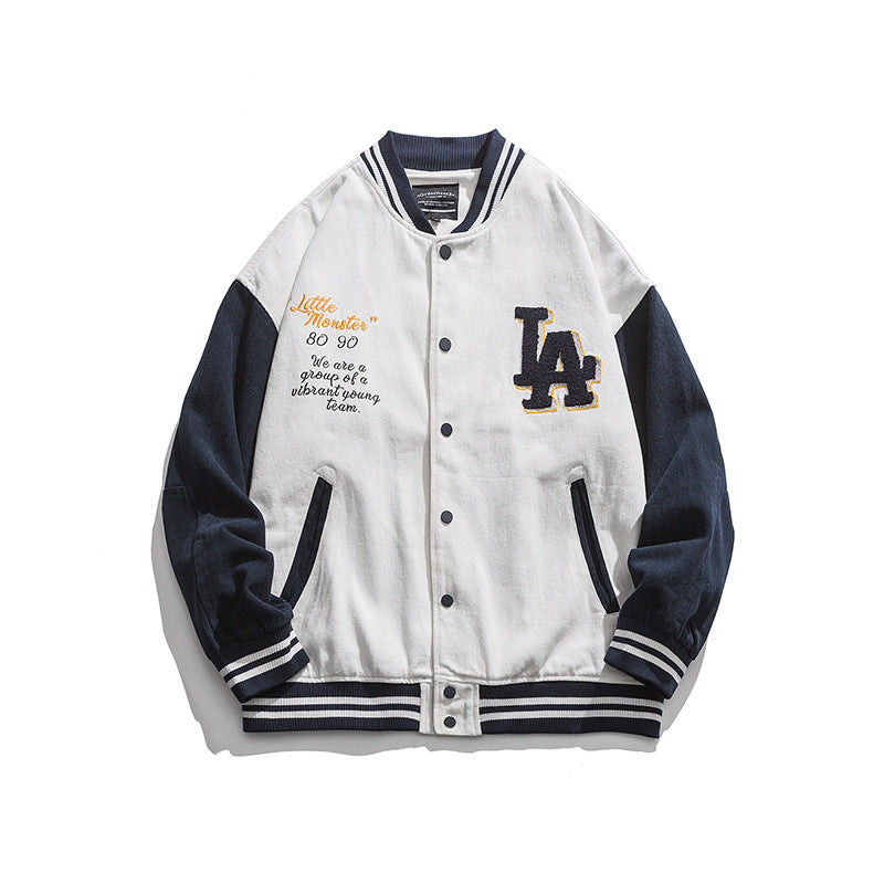 Tide Brand Letter Embroidery Loose Jacket