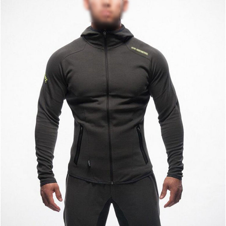 Spring and Autumn Slim Running Hoodie Sweater Jacket