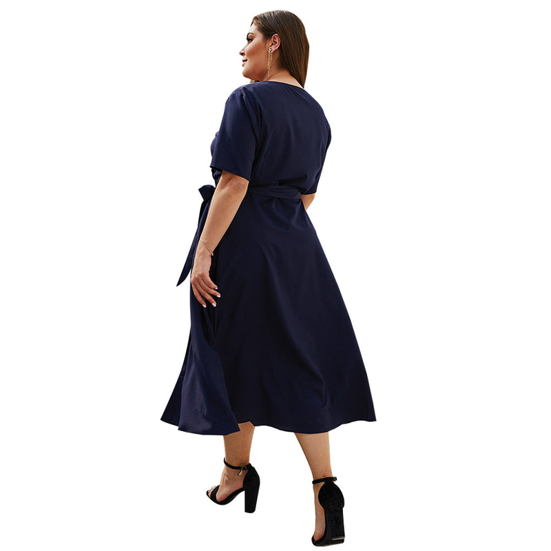 Women's plus size V-neck dress