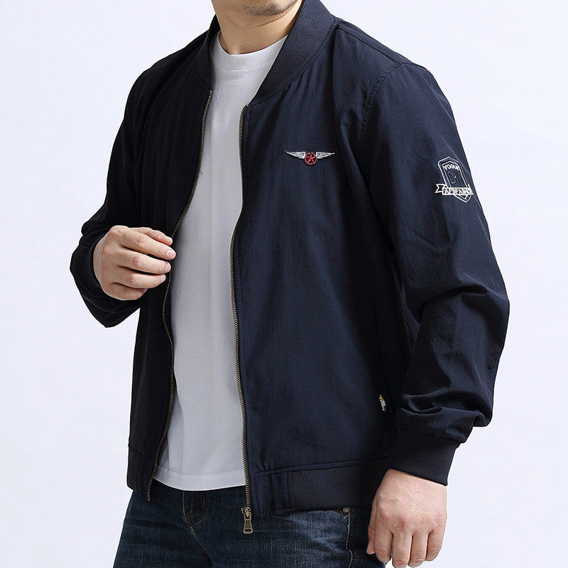 Loose Thin Baseball Uniform Jacket Extra Large