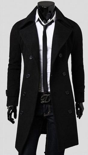 Men Long Trench Coat