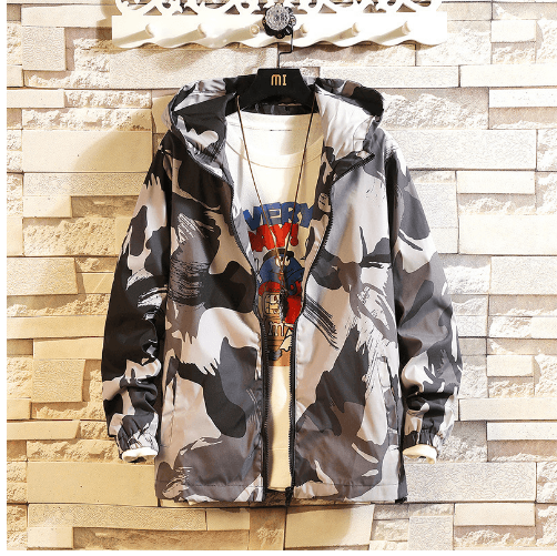 Boys Spring And Autumn Camouflage Jacket - MAJESTUEUX EMERAUDE